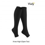 solution viely medical compression stockings product 3 knee high open toe black